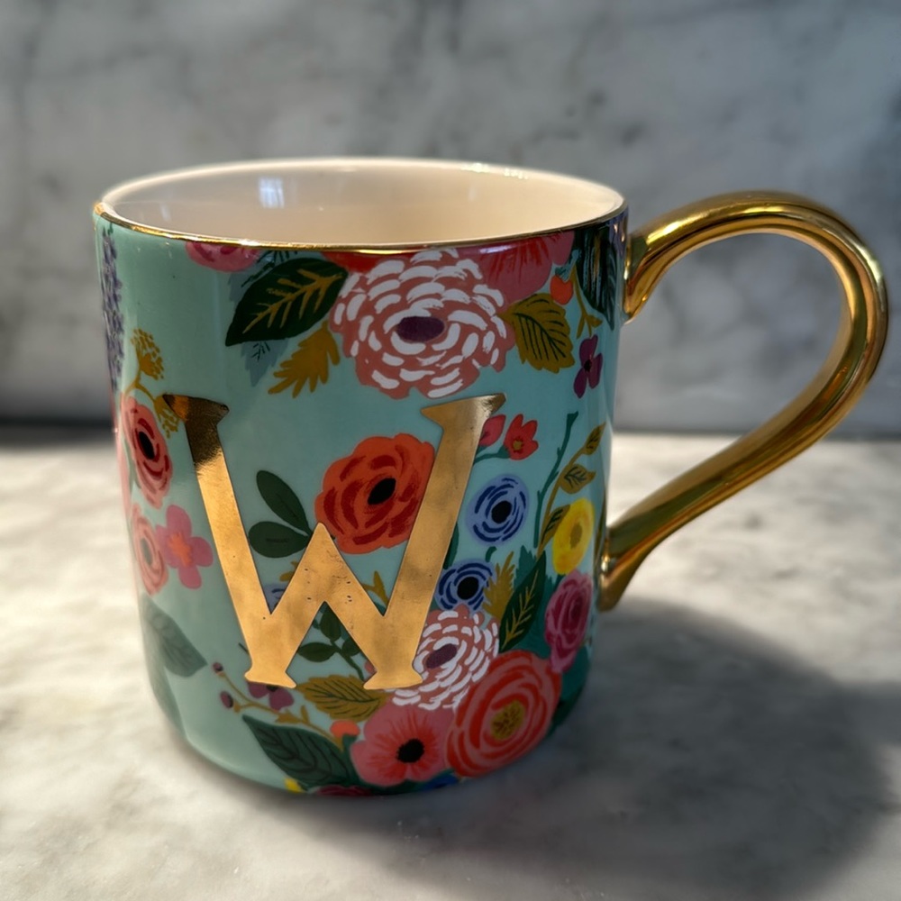 Rifle Paper for Anthropologie W Initial Mug
